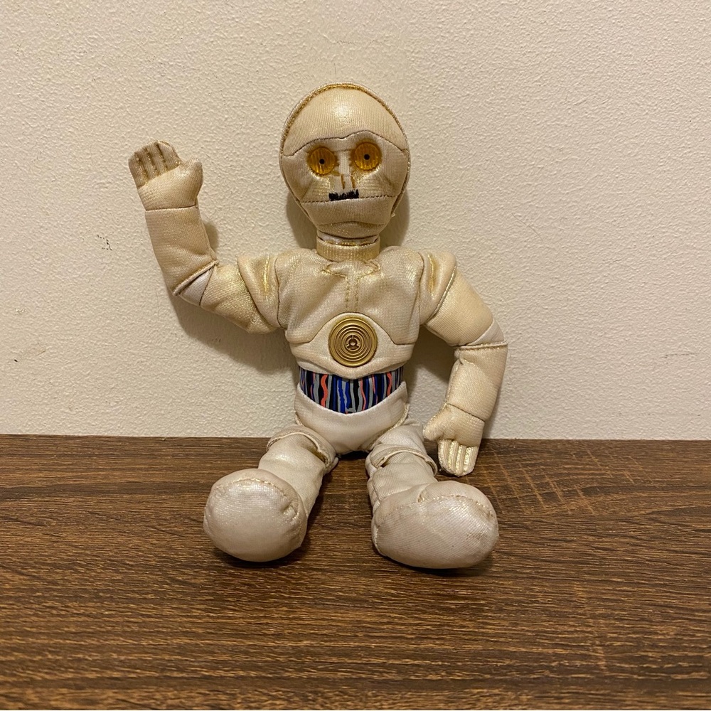 Star Wars C-3PO Plush Figure Stuffed Toy Raised Arm Unbranded TAG CUT 11”